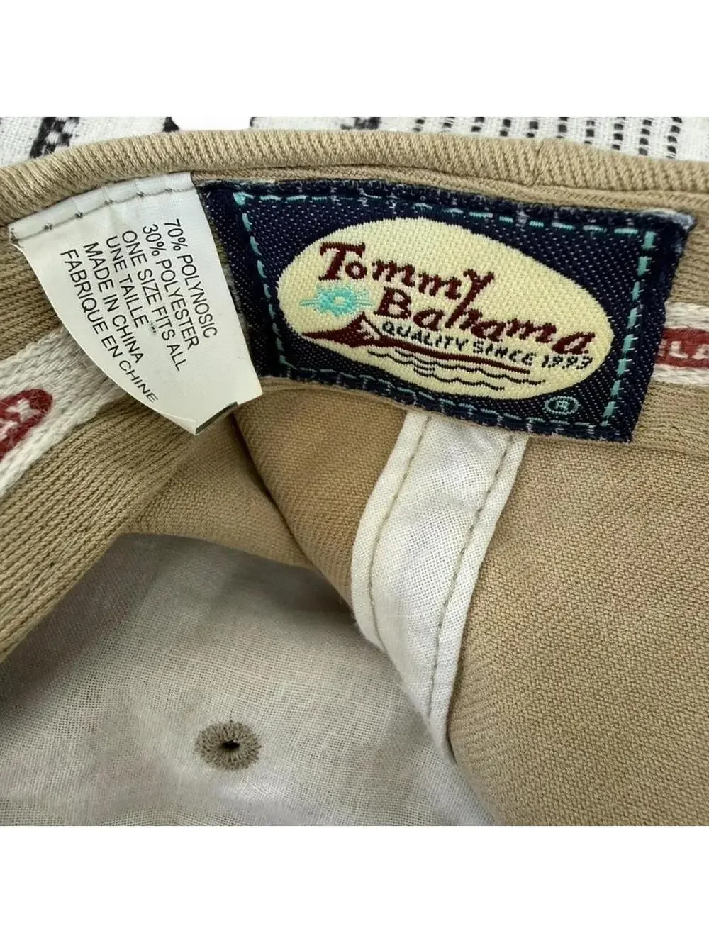 Tommy Bahama Men's Tan and Cream Hat